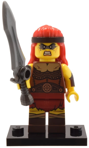 LEGO Collectible Minifigures col25-11 - col25 Fierce Barbarian, Series 25 (Complete Set with Stand and Accessories) - Authentic LEGO Set Main Image