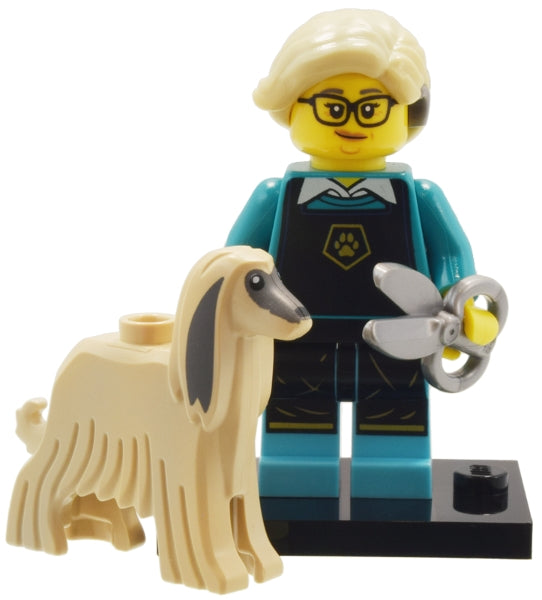 LEGO Collectible Minifigures col25-12 - col25 Pet Groomer, Series 25 (Complete Set with Stand and Accessories) - Authentic LEGO Set Main Image