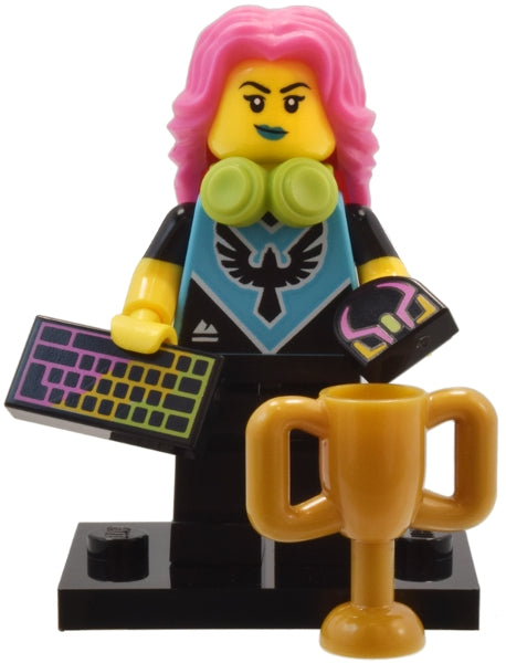 LEGO Collectible Minifigures col25-2 - col25 E-Sports Gamer, Series 25 (Complete Set with Stand and Accessories) - Authentic LEGO Set Main Image