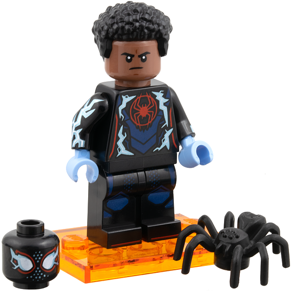 LEGO Collectible Minifigures colspi - Miles Morales / Spider-Man, Spider-Man Across the Spider-Verse (Complete Set with Stand and Accessories) - Authentic LEGO Set Main Image