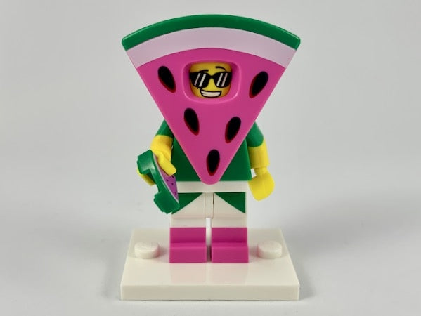 LEGO Collectible Minifigures coltlm2-8 - coltlm2 Watermelon Dude, The LEGO Movie 2 (Complete Set with Stand and Accessories) - Authentic LEGO Set Main Image