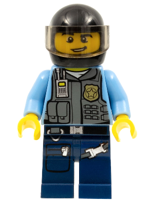 LEGO Minifigure cty0357 - Police - LEGO City Undercover Elite Police Motorcycle Officer - Authentic LEGO Minifigure Main Image