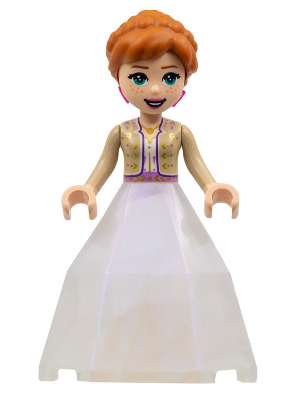 LEGO Minifigure dp147 - Anna - Diamond Dress Container Bottom - Authentic LEGO Minifigure Main Image