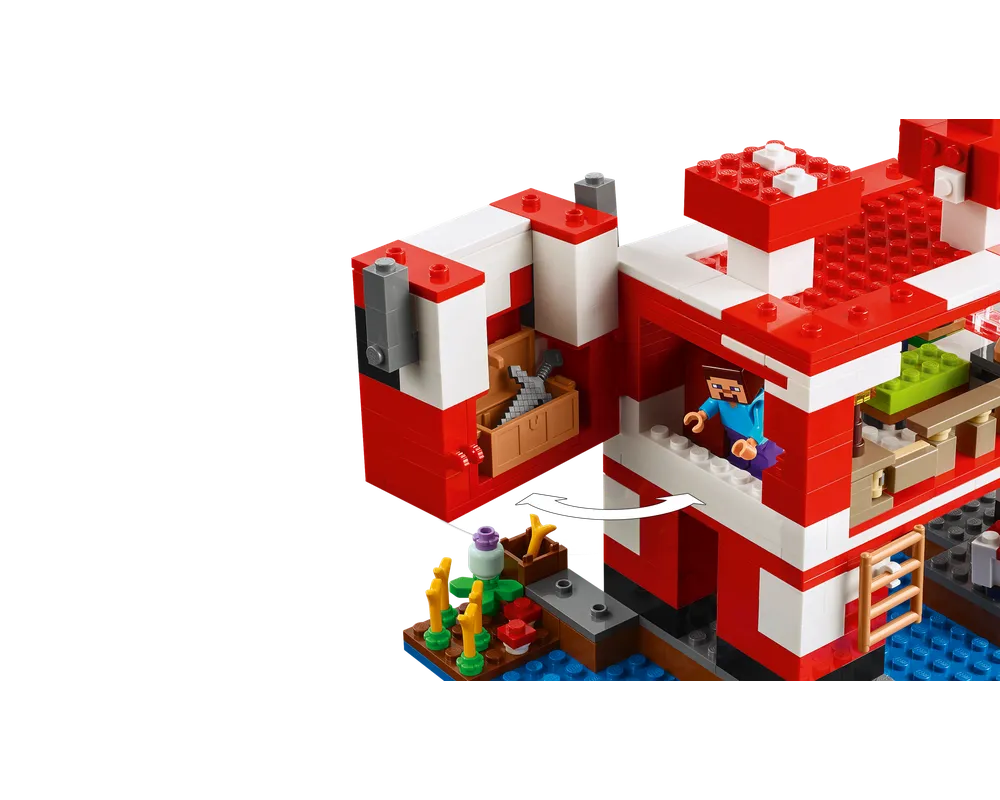 LEGO Minecraft 21270 - The Mooshroom House - Authentic LEGO Set Image 6