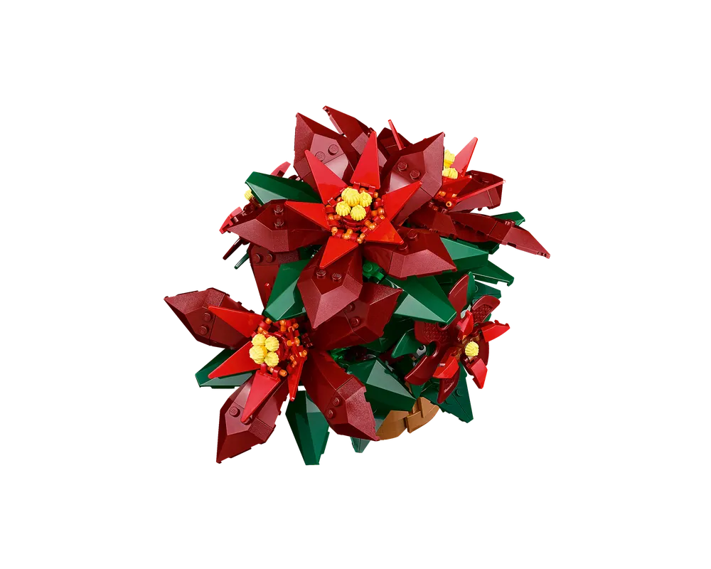 LEGO Botanicals 10370 - Poinsettia - Authentic LEGO Set Image 4