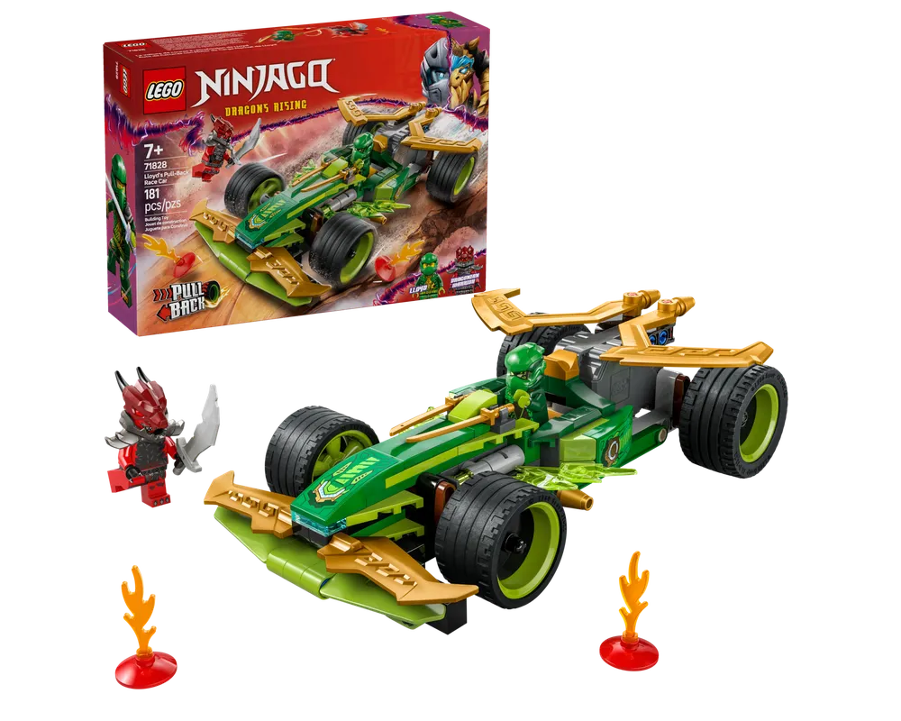 LEGO NINJAGO 71828 - Lloyd's Pull-Back Race Car - Authentic LEGO Set Main Image