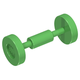 A single green LEGO 2496 Wheel Skateboard / Trolley part, with a LEGO logo visible on one end.