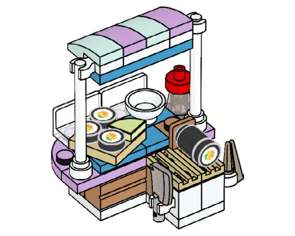LEGO Friends 562305 - Sushi Stall paper bag - Authentic LEGO Set Image 2