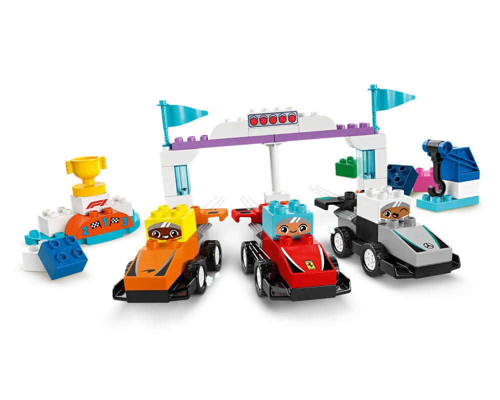 LEGO DUPLO 10445 - F1 Team Racing Cars & Drivers - Authentic LEGO Set Image 4