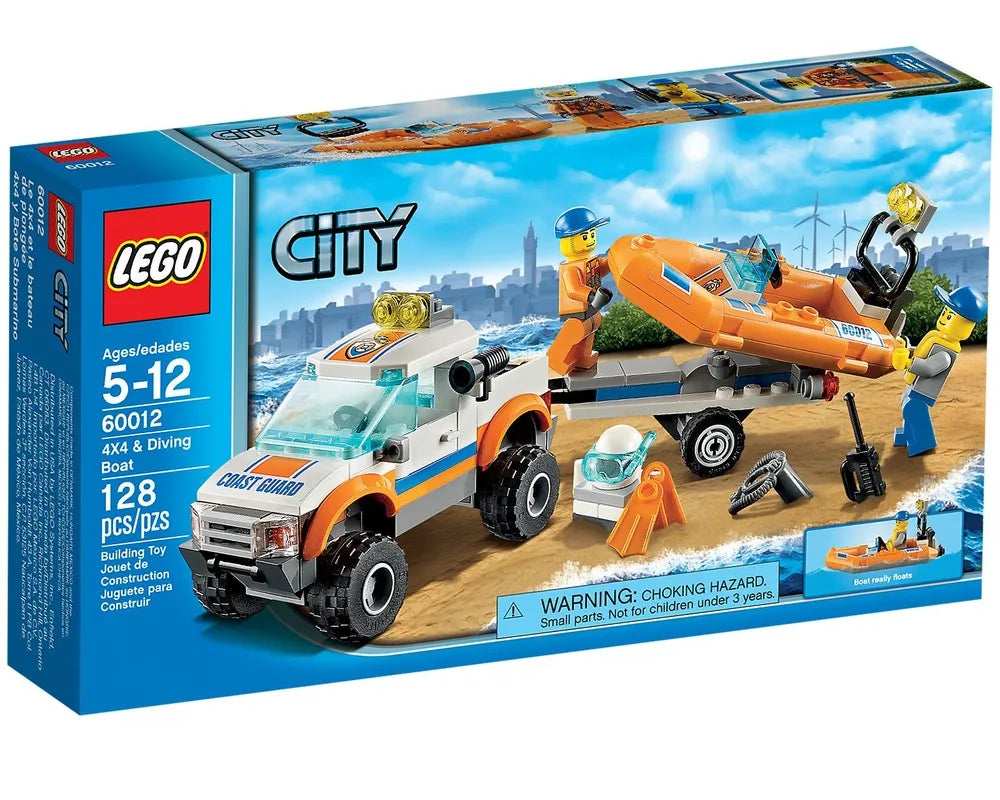 LEGO City 60012 - 4x4 & Diving Boat - Authentic LEGO Set Main Image