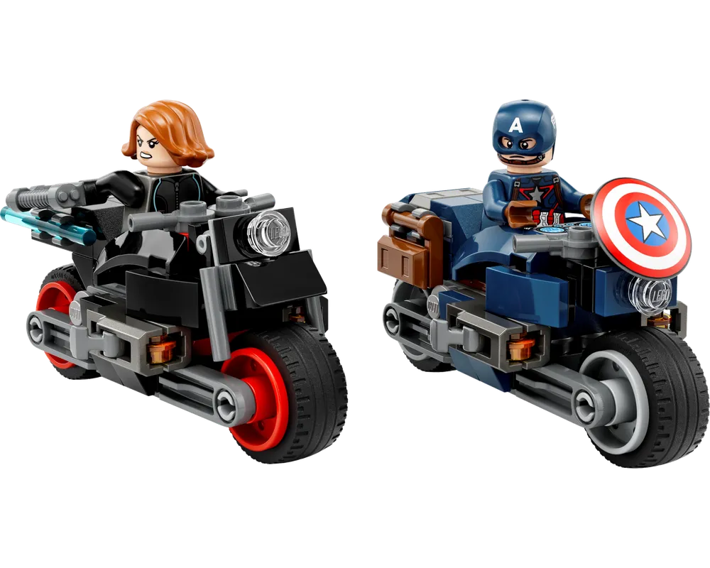 =LEGO Super Heroes 76260 - Black Widow & Captain America Motorcycles - Authentic LEGO Set Image 2