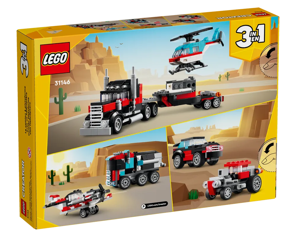LEGO Creator 31146 - Flatbed Truck with Helicopter - Authentic LEGO Set Image 9