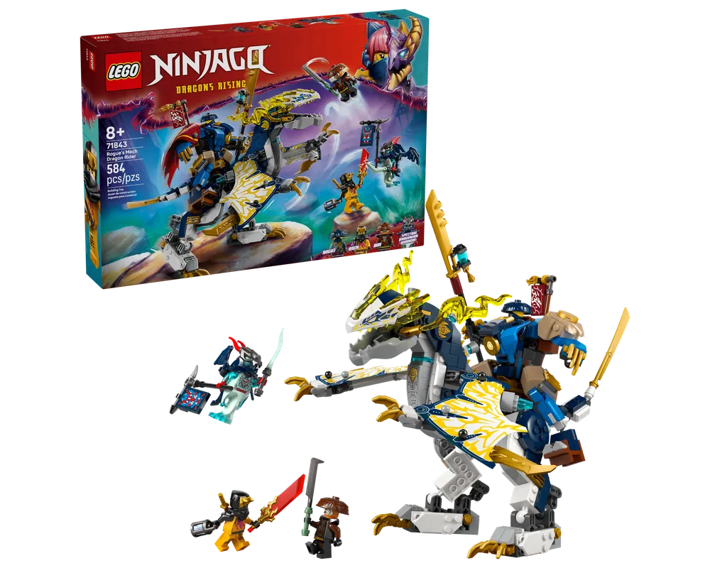LEGO Jurassic World 71843 - Rogue's Mech Dragon Rider - Authentic LEGO Set Main Image