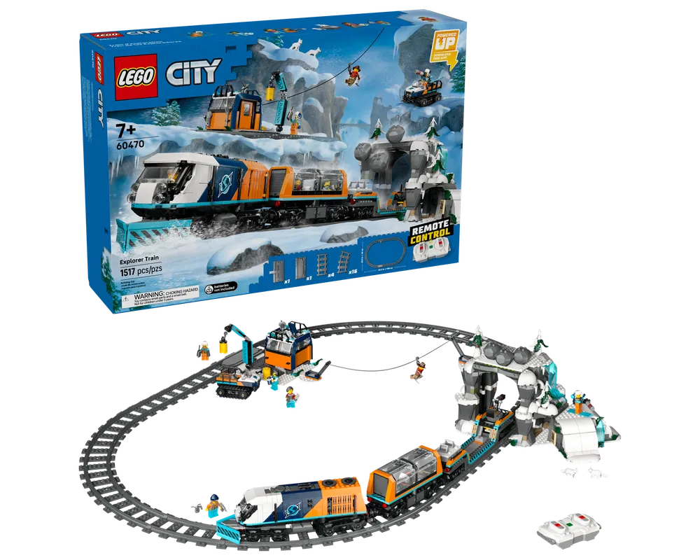 LEGO City 60470 - Explorers' Arctic Polar Express Train - Authentic LEGO Set Main Image