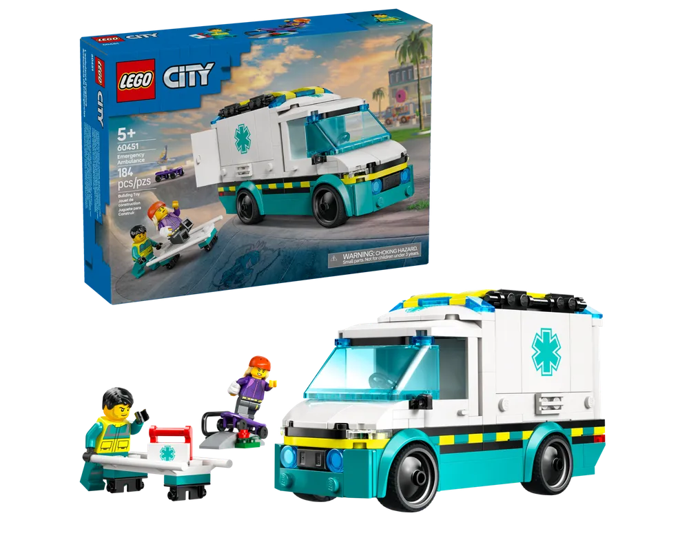 LEGO City 60451 - Emergency Ambulance - Authentic LEGO Set Main Image