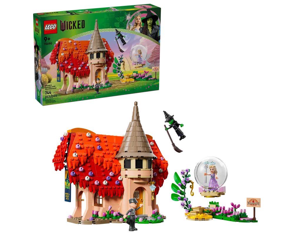LEGO Wicked 75690 - Glinda & Elphaba Visit Munchkinland - Authentic LEGO Set Main Image