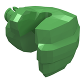 Green LEGO Hand Giant Left piece 10127, rendered with a blocky, polygonal texture.
