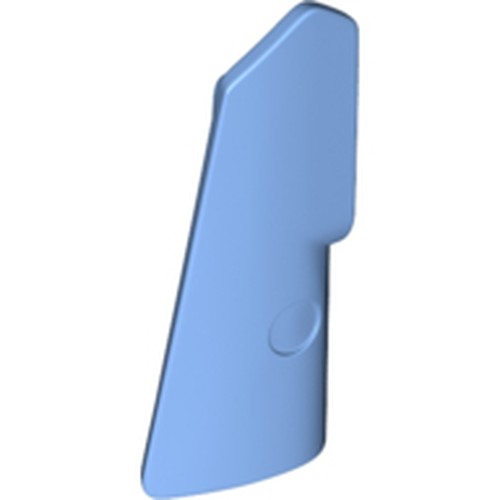 Light blue LEGO Technic Panel Fairing #22 (11947), very small and smooth, with a circular indentation on side A.