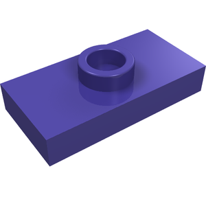 Purple LEGO 15573 Plate, Modified 1 x 2 with 1 Stud with Groove and Bottom Stud Holder (Jumper)