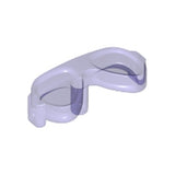 Translucent light purple LEGO Friends sunglasses/glasses accessory with a small pin attachment on one side.