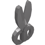 Grey LEGO minifigure utensil scissors, shown from an angled perspective.