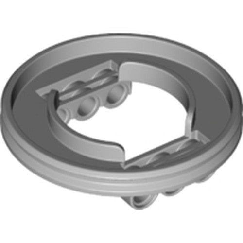 Light bluish gray LEGO Technic Turntable 60 Tooth Base part, a circular piece with visible teeth and structural elements.