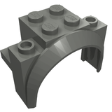Gray LEGO Vehicle Mudguard 4 x 2 1/2 x 2 1/3 with Arch Round (part 18974).