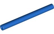 A single blue LEGO pneumatic hose, 4mm diameter, precut to 4.8cm length.