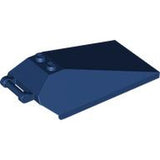 Dark blue LEGO Windscreen 8 x 4 x 2 with 2 Studs and Bar Handle, part 21849.