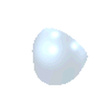 Translucent light blue LEGO Minifigure Large Visor piece, shiny with highlights on a white background.