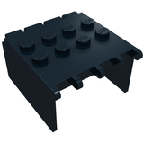 Dark blue LEGO Windscreen 4x4x2 Canopy Extender with 8 studs and hinged sections, rendered on a white background.