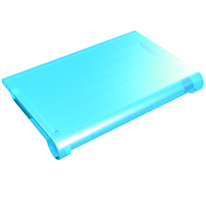Light blue translucent LEGO 2348b Glass for Hinge Car Roof 4x4 Sunroof with Ridges.