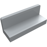 Light gray LEGO 23950 Panel 1 x 3 x 1, an L-shaped brick with rounded upper corner.