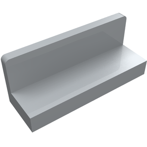 Light gray LEGO 23950 Panel 1 x 3 x 1, an L-shaped brick with rounded upper corner.