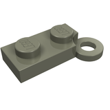 Dark stone gray LEGO Hinge Plate 1 x 4 Swivel Base with two studs and a circular swivel attachment.