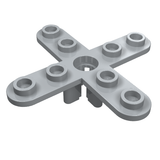Light grey LEGO 2479 propeller with 4 blades, 5 diameter, rounded ends, and an open hub.