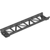 Dark grey LEGO Train, Track Roller Coaster Straight 16L piece, showing its truss structure.