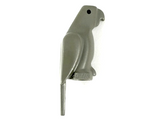 Gray LEGO bird parrot (part 2546) with a small beak, shown against a white background.