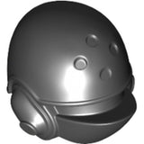 LEGO 27130 Minifigure Headgear Helmet SW Imperial Ground Crew, a smooth grey dome helmet with circular details and a visor