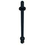 Dark gray LEGO 8L bar with a rounded pin, two stop rings, and a split end, commonly used as a ski pole.