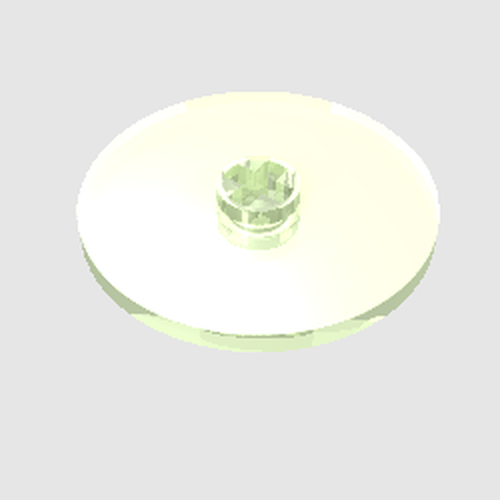 A single LEGO 2723 Light Bluish Gray Technic Disk 3 x 3, shown from a slightly elevated angle.