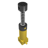 LEGO 2797c02 Pneumatic Pump Second Version with Black Top, yellow cylinder, white spring, and black rod.