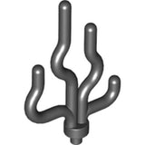 Dark gray LEGO Plant Sea Grass / Seaweed part (30093) with multiple curved, rounded branches.