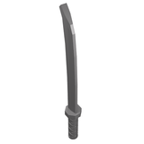 Gray LEGO minifigure weapon sword with a curved blade and an octagonal guard, resembling a shamshir or katana.