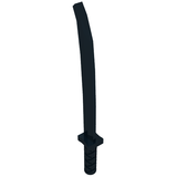 LEGO 30173b black minifigure weapon sword, shamshir/katana style with square guard and textured hilt.