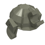 Gray LEGO Minifigure Ninja/Samurai Helmet 30175 with clip and short visor.