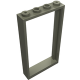 A dark gray LEGO Door Frame 1x4x6, part 30179, with 4 studs on top.