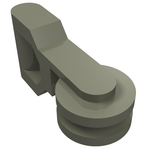 Gray LEGO minifigure zipline trolley with handle and double pulley wheel.