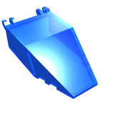 Blue LEGO Windscreen 7 x 4 x 1 2/3 with Locking Dual 2 Fingers and 9 Teeth.