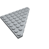 Light gray LEGO 8x8 wedge plate with a cut corner. Studs with 'LEGO' visible, angled perspective.